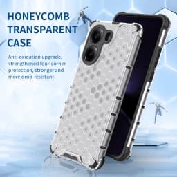 Honeycomb Style Armor Shockproof Case For Xiaomi Poco X7 Pro Redmi Turbo 4 5G TPU Frame Hard Plastic 2 in 1 Phone Cover Fundas