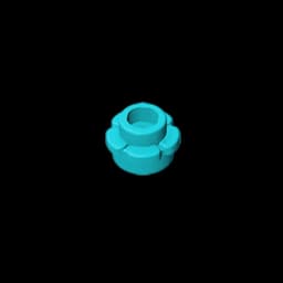 Gobricks GDS-1436 Plate, Round 1 x 1 with Flower Edge (5 Petals) compatible with lego 24866 pieces of children's DIY