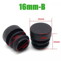 Black PE Plastic Round Pipe Plugs, Dia 10-100mm Furniture Foot Caps, Chair/Table Leg Protectors, Dustproof Tube Hole Covers