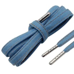 Fashion Blue Denim Shoe Laces with Strap Flat Decorative Cord Promotional Gift Durable Shoelaces String for Brands Shoes Boots