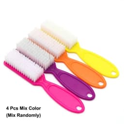 4/6/12 Pcs Color Nail Brush Cleaning Brush Plastic Handle Grip Multifunctional Brush Clean Scrubbing Pedicure For Toes Manicure