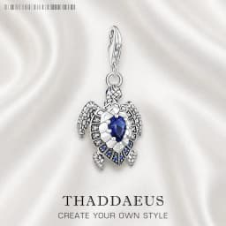Charm Pendant Turtle With Blue Stones For Men Women Winter Real 925 Sterling Silver Special Lucky Gifts
