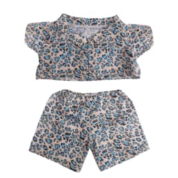 42cm Plush Bear Clothes Cartoon Print Shirt & Shorts Set, Casual Summer Outfit for 16-18 Inch Teddy Bear & Plush Dolls Toy Gift