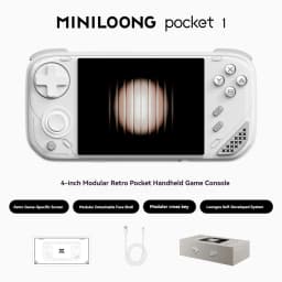 MINILOONG Pocket 1 4" Open Source Handheld RK3566 ROCKNIX 90Hz IPS Retro Console Modular RGB Hall Joystick PSP PS1 GBA Emulator