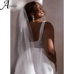 Short Wedding Dress customized Halter Neck Satin Tulle Mini Bride Dresses A-Line Beaded Elegant and Pretty Women's Dresses