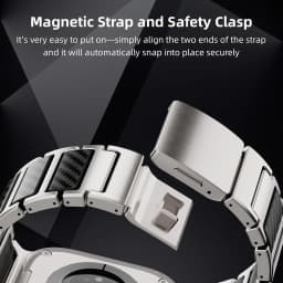 Magnetic Titanium Band For Apple Watch Ultra 3 2 1 Series 11 10 9 8 7 SE 6 Premium Carbon Fiber Texture Straps 42/44/45/46/49mm