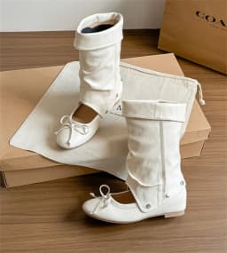 Women's Flats and Loafers Boots Spring Summer Designer Boots for Women Detachable Two-piece Mary Jane Shoes Zapatos De Mujer