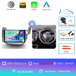 For Honda Jazz 2 GG 2008 - 2014 Fit 2 GE GP GE 2007 - 2014 GPS Car Radio Navigation Multimedia Video Player Stereo BT Android 16