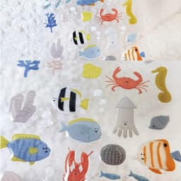 Korean Import Original Suatelier Under The Sea 3D Crystal Stickers Scrapbooking Diy Journal Stationery Sticker Deco Art Supply