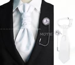 Newest Men's Soild Color Tie Brooch Set Red Ajustable NeckTie Luxury Gemstone Brooch Classic Suit Tuxedo Groom Wedding Accessory