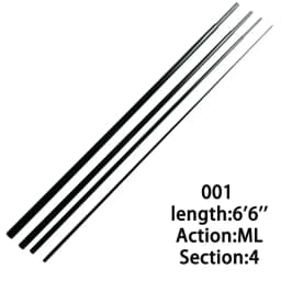 TN82 664 ML 684MH 704M Carbon Fiber 4Section Travel Rod Blank Building Component Repair DIY