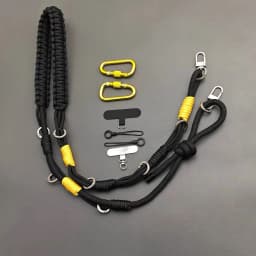 Outdoor Multi-purpose Adjustable Replacement Bag Strap Hand-braided Paracord Camera Phone Crossbody Lanyard Decorative Chain