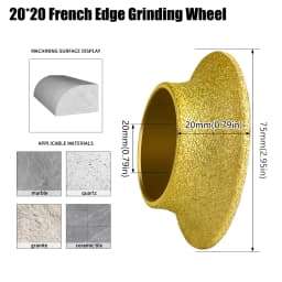 Brazed Stone Edge Grinding Wheel Diamond Roman Wheel Grinding Wheel Tile Marble Grooving and Edge Grinding Tools