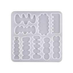 Irregular Hair Pin Mold Silicone Resin Epoxy Barrette Mold Crystal Mould for DIY Crafts Making Accessories