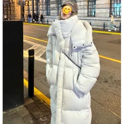 High-end Advanced Warm Extra Long Down Jacket Over The Knee 2026 New Winter Thickened Large Hooded Cotton Jacket for Women