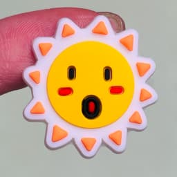 Good Quality 1pcs Kawaii Sun Expression PVC Shoe Charms Sandals Shoes Accessories Shoes Ornament Fit Kids DIY Party Xmas Gift