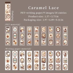 Journal GO 18pcs Lace Chiffon Stickers Vintage Scrapbooking Decorative Decals Planner Card Craft Making Retro Materials