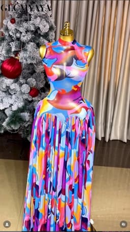 CM.YAYA Women's Tie Dye Printed Mesh See Though A-line Maxi Dress 2026 Street Education Party Cocktail Night Out Long Dresses