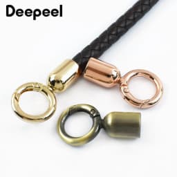 4/10/20Pcs 8mm Metal Bags Strap Buckle O Ring Spring Snap Hook for Keychain Hanging Bell Handbag End Stopper Bag Accessories