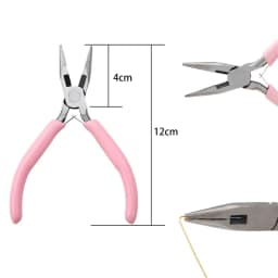 1PCS Mini Pliers Diagonal Pliers Round Bent Needle Nose Cutter Handcraft Beading Insulated Plier For Jewelry Making Hand Tool