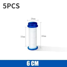 PP Cotton Shower Filter Cartridges, 5 Replacement Inserts for Universal Handheld Bath Sprayers, Routine Bathroom Filter Changes