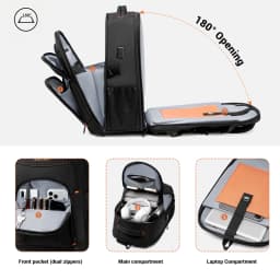 Heroic Knight Multi-function Business Backpack For Men Travel Expandable 17.3" Laptop Bag USB Waterproof Stylish College Daypack