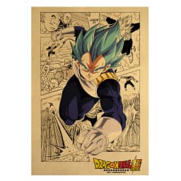 Anime Dragon Ball Retro Kraft Paper 16*12in Dragon Ball Characte Colours Notice Poster Wall Bedroom Bar Decor Photo Props Gifts