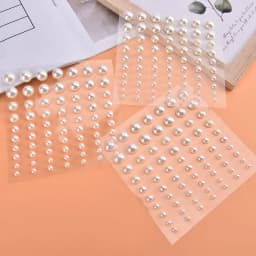 70pcs/ Sheet 3D Pearl Face Jewels Eyeshadow Stickers Self Adhesive Face Body Eyebrow Nail Stickers Decoration