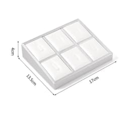 White PU Leather Bust Jewelry Display Stand Holder Bracelet Earring Necklace Ring Jade Counter Pendant Neck Model Organizer Rack