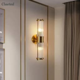 Nordic Minimalist Wall Lamp Living Room Background Wall Staircase Hallway Light Luxurious Crystal Light Bedroom Bedside Lamp