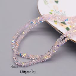 4mm 130pcs High Quality Triangle Crystal Glass Beads Shiny Color Loose Beads For Jewelry Making DIY Earring Necklace