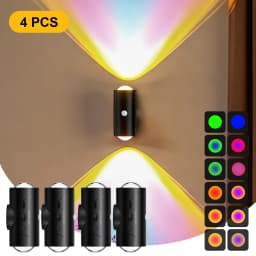 Aiopp Smart Sensor Night Light Indoor, 8 Lighting Modes Rechargeable Wireless Magnetic Wall Lamp for Apartment Hallway Bedroom