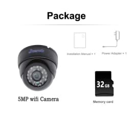 5MP 1080P Wifi IP Camera Dome Indoor Cctv Security Surveillance NightVision Infrared Video Wireless Home Cam Onvif CamHipro