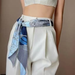 Women Narrow Long Scarf Polka Dot Tie Bag Ribbon Headband Choker Streamer Lady Accessories