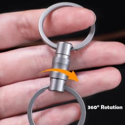Titanium Alloy Quick Release Keychain 360° Rotatable unboxing Buckle Anti Stripping Dog walking Lightwei Safety With Lock design