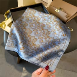 Luxury Paisley Print Square Scarf Soft Satin Scarf Neckerchief Popular Scarves Bandanna Suit Scarf Tie Neck Bag