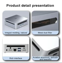 GenMachine Ryzen 7 7730U Mini PC AMD Ryzen Dual Channel DDR4 3200T/s 16GB 500GB PCIe4.0 SSD WiFi6 BT5.2 diy Gaming Computer