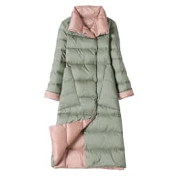 2 IN 1 Reversible Lightweight Duck Down Jacket Women Long Coat Winter White Duck Down Overcoat Woman Puffer Jacket JK-253