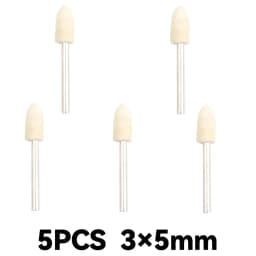 10Pcs/5Pcs Wool Felt Mounted Polishing Buffing Wheel OD 3-10mm Grinding Head for Dremel Drill Rotary Tool 3mm Shank