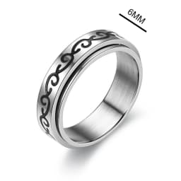 Anxiety Ring Figet Spinner Rings For Women & Men Stainless Steel Rotate Freely Spinning Anti Stress Accessories Jewelry Gifts