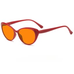 Retro Cat-Eye Night Vision Anti-Blue Light Glasses Red & Orange Lenses Men's & Women's Computer Gaming Protective Eyewear