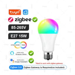 Tuya E27 GU10 E14 Smart Bulb Bluetooth WiFi Zigbee Dimmable Smart LED Lamp RGBCW LED Light Bulb Work With Alexa Google Assistant