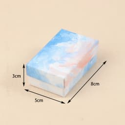 1pcs Blue Sky Gift Box Kraft Paper Display Couple Gift Box Gift Bags for Valentine's Day Earring Necklace Bracelet Accessories