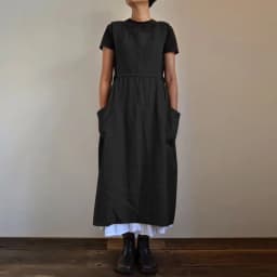 3 Color Oversized S-5XL Loose Cotton Linen Apron Midi Dress For Women Casual Pocket Homewear Solid Color Kitchen Uniform