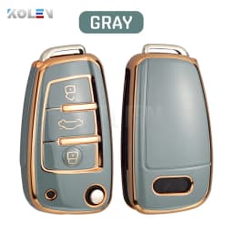 Fashion TPU Car Flip Key Case Cover Shell For Audi A1 A3 8P 8L A4 A5 B6 B7 A6 A7 C5 C6 4F Q3 Q5 Q7 Q8 TT S3 S4 S6 RS Accessories