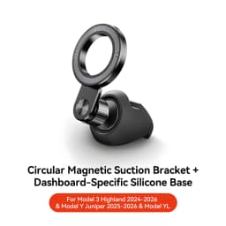 YZ For Tesla Model 3 Y Highland Juniper 2025 Stronger Magnetic adjustable Metal Car Phone support silicone base holder