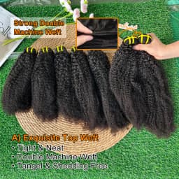 4C Afro Kinky Curly Hair Bundles 100% Raw Vietnamese Virgin Human Hair Extensions Cuticle Aligned Single Donor For Black Women