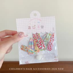 10Pcs/Set White Pink Star Flower Hair Clips For Girls Cute Sweet Kids Hairpins Barrettes Fashion Princess Headwear Children Hair