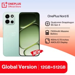 World Premiere OnePlus Nord 6 Global Version Smartphone 165Hz 1.5K AMOLED Display Snapdragon 8s Gen 4 50MP Sony Main Camera