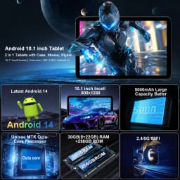 KOOMDIGI T60 PRO Android 14 Tablet 10.1 Inch MTK6769 Octa Core 30GB RAM (8GB+22GB) 256GB ROM 4G LTE 800×1280 Incell Display 5000mAh Tablet PC